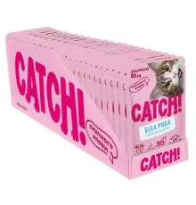 Вологий корм для кішок Catch! з білою рибою та овочами в соусі 24х85 г (2700000066973)