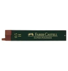 Грифель для механічного олівця Faber-Castell Super-Polymer Н (діаметр 0,5 мм), 12 штук у пеналі (16805)