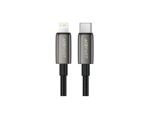 Дата кабель USB 2.0 AM to Lightning 1.2m 30W nylon black Acefast (6974316285410)