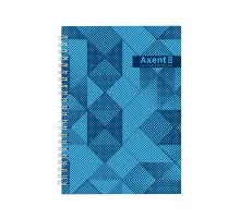 Блокнот Axent на спіралі А5 96 аркушів, клітинка, тверда обкладинка №33 (8032-33-A)