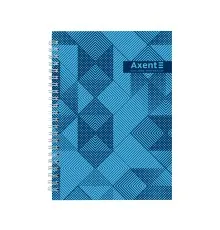 Блокнот Axent на спіралі А5 96 аркушів, клітинка, тверда обкладинка №33 (8032-33-A)