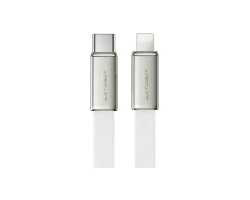 Дата кабель USB 2.0 AM to Lightning 1.2m 30W nylon white Acefast (6974316286240)