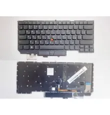 Клавіатура ноутбука Lenovo ThinkPad X1 Carbon Gen5 (2017) черная с ТП с подсв UA (A46124)