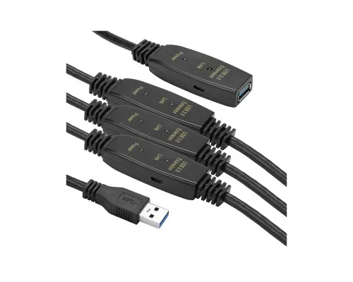 Адаптер USB 3.0 AM - AF, 30 m, active PowerPlant (CA912872)