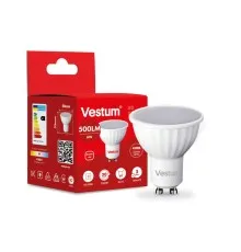 Лампочка Vestum MR16 6W 4100K 220V GU10 (1-VS-1506)