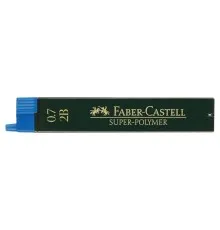 Грифель для механічного олівця Faber-Castell Super-Polymer 2В (діаметр 0,7 мм), 12 штук у пеналі (22544)