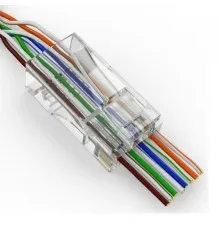 Конектор RJ45 cat.5e, наскрізні отвори, 50 шт Merlion (10565)