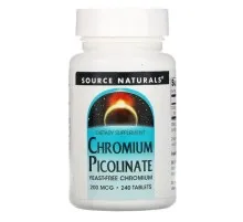 Мінерали Source Naturals Хром Піколінат 200мкг, 240 таблеток (SNS-00108)