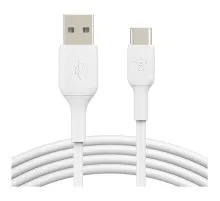 Дата кабель USB 2.0 AM to USB-C 1.0m PVC white Belkin (CAB001BT1MWH)