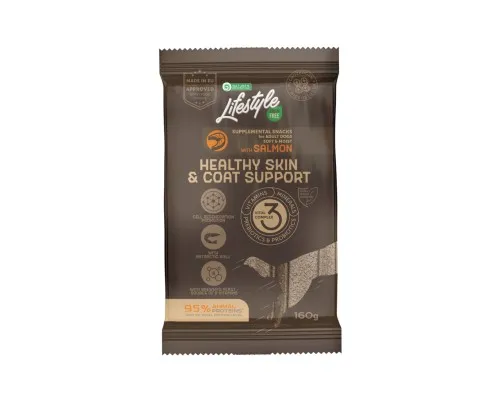 Ласощі для собак Nature's Protection Lifestyle Grain Free Salmon Healthy Skin & Coat Support 160 г (KIKNPLS47206)