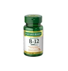 Вітамін Nature's Bounty Вітамін B12, 500 мкг, Vitamin B12, 100 таблеток (NRT03595)