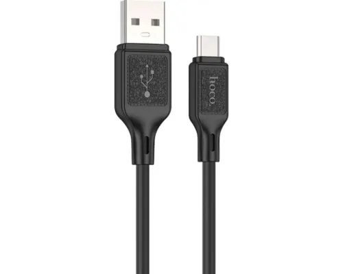 Дата кабель USB 2.0 AM to Micro 5P 1.0m Cool silicone X90 black HOCO (6931474788429)
