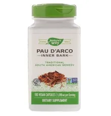 Трави Nature's Way По Д'арко, (Кора Муравьиного Дерева), Pau d'Arco, 545 мг, 1 (NWY-15408)