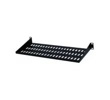 Полка 19" Hypernet 1U глуб. 200мм, консольна, чорна (CS-200-1U-BLACK)
