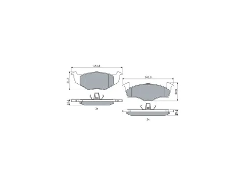 Гальмівні колодки Bosch 0 986 494 005