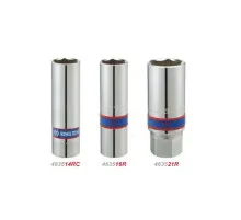 Головка торцева KING TONY 1/2" свічкова 16 мм шестигранна з гумою (463516RC)