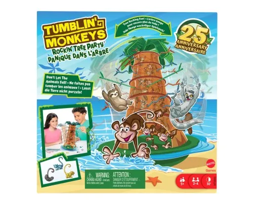 Настільна гра Mattel Games Мавпочки-акробатки на дереві (HTW65)
