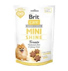 Ласощі для собак Brit Care Mini Treats Shine для малих порід для блискучої шерсті лосось 50 г (8595602578566)