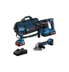 Набір електроіструментів Bosch Professional, GSR 18V-45 + GBH 18V-22 + GWS 18V-8, 3x4Ah, ЗП, сумка M-BAG (0.615.A50.07L)