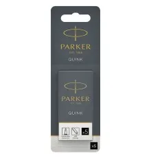 Чорнило для пір'яних ручок Parker Картриджі Quink / 5шт чорний блістер (11 416BK)