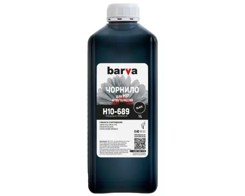 Чорнило Barva HP 10/13/82/88, 1л, Black, pigmented (H10-689)
