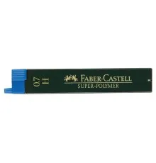Грифель для механічного олівця Faber-Castell Super-Polymer Н (діаметр 0,7 мм), 12 штук у пеналі (27660)