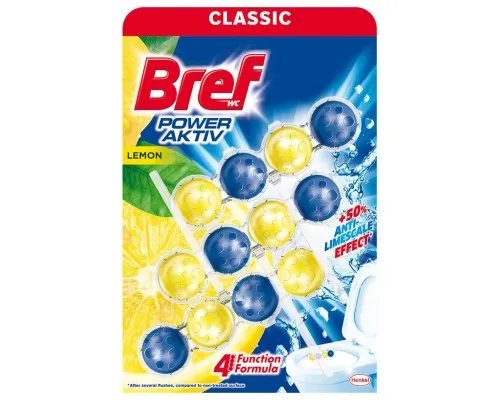 Туалетний блок Bref Сила Актив Лимон 3 х 50 г (9000100753463)