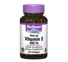 Вітамін Bluebonnet Nutrition Натуральний Вітамін Е 400IU, 50 желатинових капсул (BLB0616)