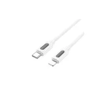 Дата кабель USB-C to Lightning 1.0m PD silicone BX114 Structure white BOROFONE (6941991116834)