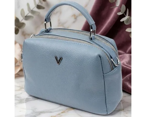 Сумка Vintage З натуральної шкіри Блакитна (22920)