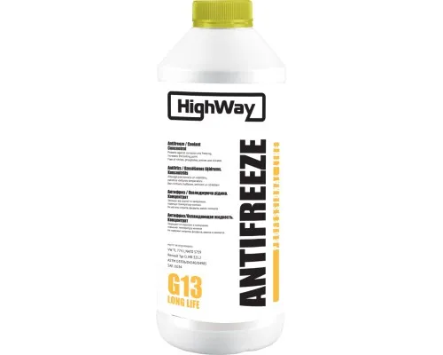 Антифриз HighWay G13 концентрат жовтий 1,5 л (10025)