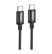 Дата кабель USB-C to USB-C 3.0m Radiance 60W X91 black HOCO (6931474788733)