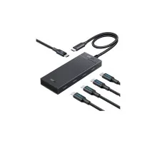 Концентратор UGREEN USB-C to 4xUSB-C 3.2 Gen2 10Gbps + PD CM806 black (55334)