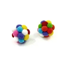Іграшка для котів Hippie Pet М'ячики різнокольорові 6 см 2 шт (HIPCT20001-L)