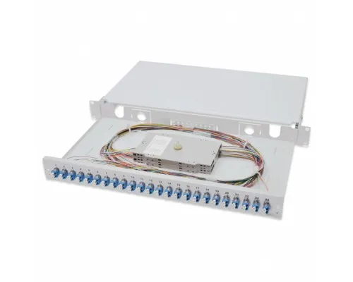 Патч-панель Digitus оптична 1U-24xLC duplex, Splice Cass, OS2 Color Pigtails, Ad (DN-96332/9)