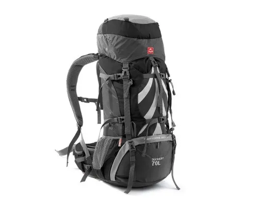 Рюкзак туристичний Naturehike NH70B070-B 70+5 л Black/Grey (6927595709009)