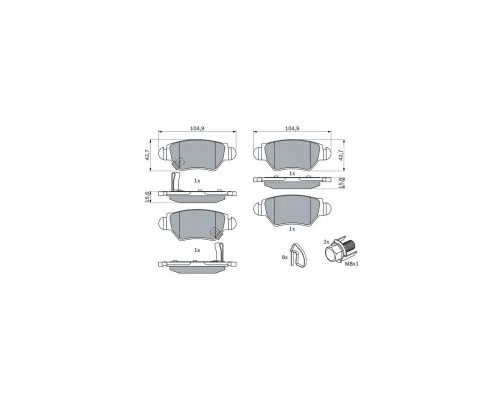 Гальмівні колодки Bosch 0 986 494 014