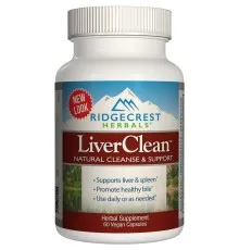 Трави Ridgecrest Herbals Натуральний комплекс для підтримки та захисту печінки, Live (RCH172)