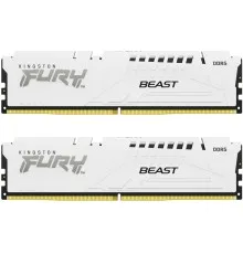 Модуль пам'яті для комп'ютера DDR5 64GB (2x32GB) 5600 MHz Beast White EXPO Kingston Fury (ex.HyperX) (KF556C36BWEK2-64)