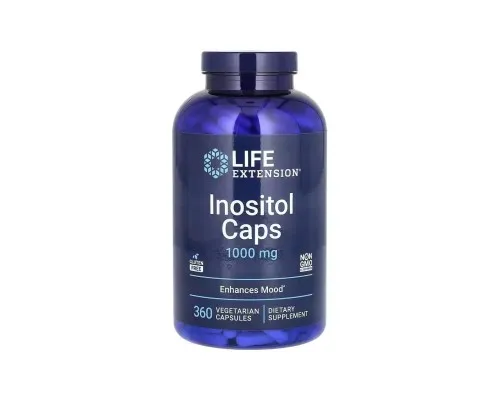Вітамін Life Extension Інозитол, 1000 мг, Inositol, 360 вегетаріанських капсул (LEX-16743)