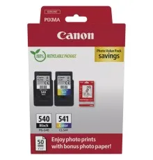 Картридж Canon PG-540 Multipack PG-540/CL-541 BK, Color + GP-501 Glossy Paper (5225B013)