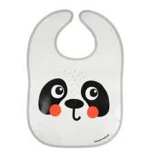 Нагрудничок Canpol babies Hello Little - панда, пластмасовий з кишенькою (9/232_whi)
