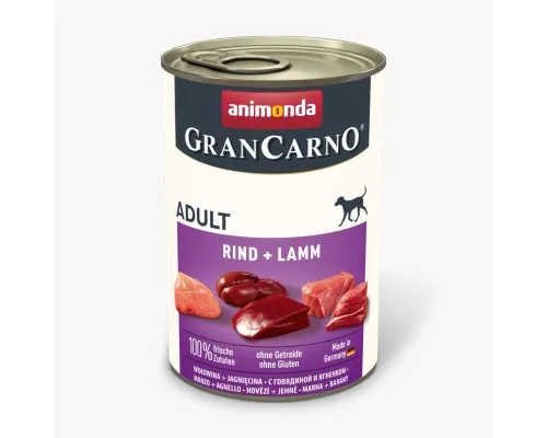 Консерви для собак Animonda GranCarno Adult Beef + Lamb 400 г (4017721827331)