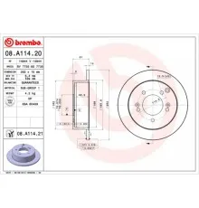 Гальмівний диск Brembo 08.A114.20