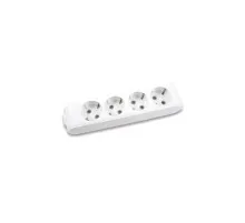 Колодка для подовжувача Panasonic X-tendia із заземленням 4 гнізда grey (WLTB04402GR-UA)