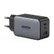 Зарядний пристрій Ugreen 2xUSB-C + 1xUSB 65W GaN gray (10335)