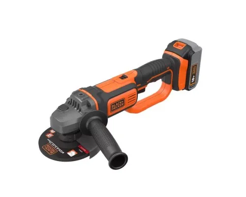 Шліфувальна машина Black&Decker 18V, 4Ah, 125 мм, 8600 об/хв (BCG720M1)