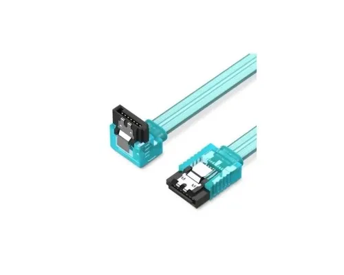 Кабель для передачі даних SATA 3.0 7pin F/F 0.5m L Blue VENTION (KDDSD)