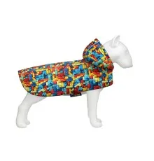 Дощовик для тварин WAUDOG Clothes Накидка з капюшоном Блоки XL (359-4056)
