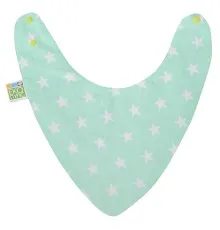Слинявчик Еко Пупс Eco Cotton бандана 21x30 (ментол, зірочки) (BEC-011)